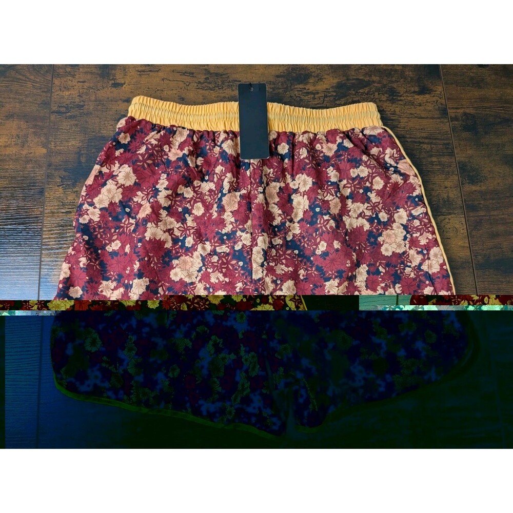 Incerun Shorts Women's Running Shorts High Waist 4" Small NWT Floral Red Orange - Picture 2 of 12